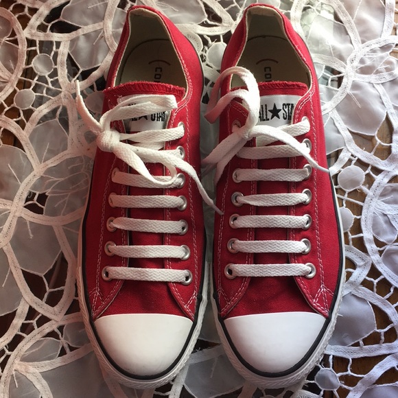 Converse Shoes - Red Converse All-Star Chucks Low-Top Shoes